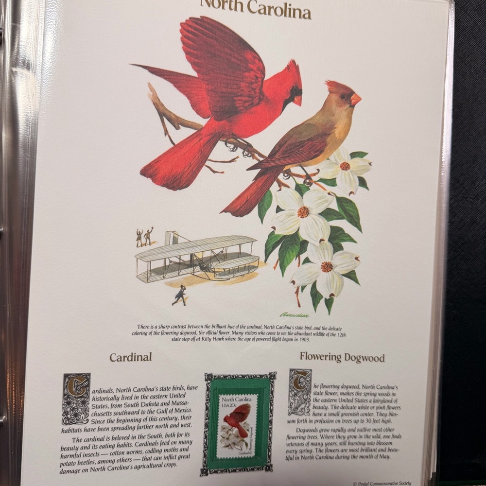 The State Birds & Flowers Commemorative Mint-Stamp Panels - Green Book EXC COND! - Picture 6 of 15